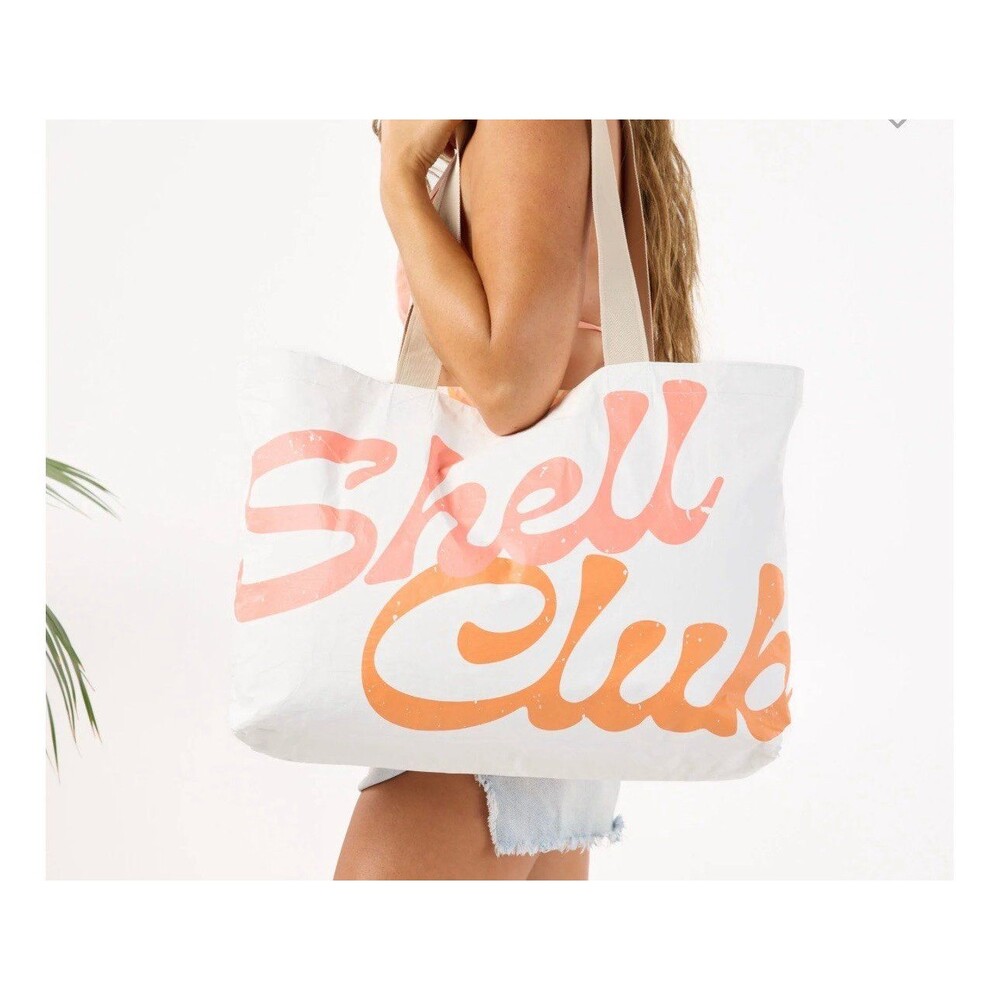 NWT Aloha Collection Sunrise Shells Holo Holo Reversable Splash-Proof Open Tote - Picture 4 of 9